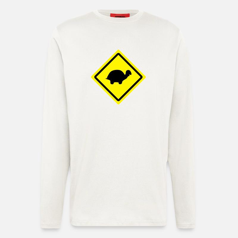 turtle roadsign - Langarmshirt - made by SPREAD  - OFF WHITE