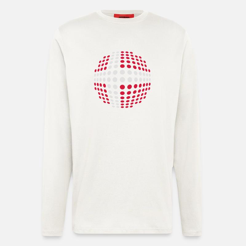 denmark_flag_2c - Langarmshirt - made by SPREAD  - OFF WHITE