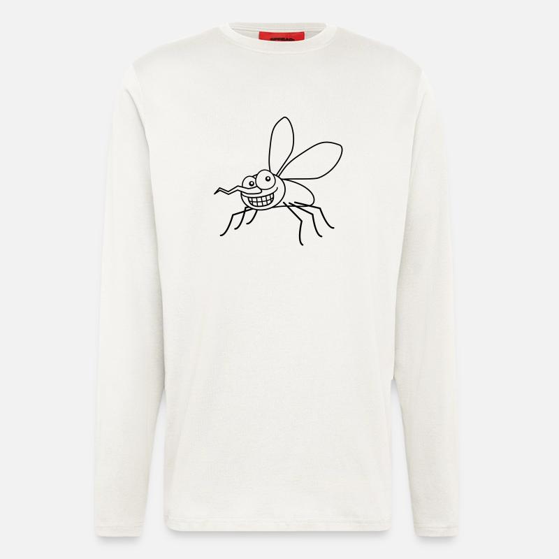grin_mosquito_1c - Langarmshirt - made by SPREAD  - OFF WHITE