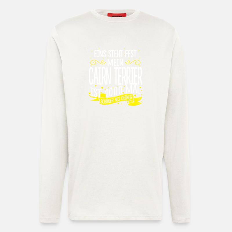 CAIRN-TERRIER - 1000 - Langarmshirt - made by SPREAD  - OFF WHITE