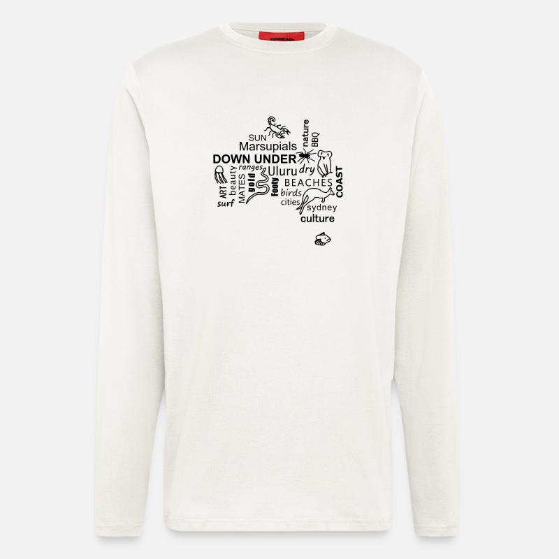australia word cloud - Langarmshirt - made by SPREAD  - OFF WHITE