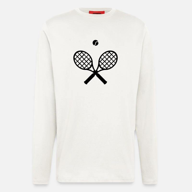 Raquettes de tennis - Manches longues bio décontracté fabriqué en UE - OFF WHITE