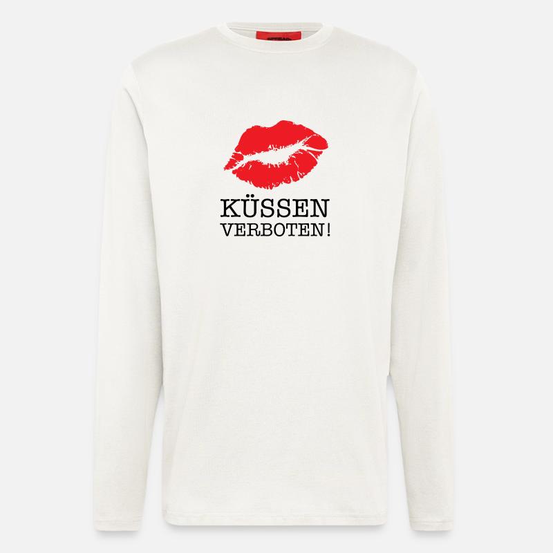 küssen verboten - Longsleeve - made by SPREAD  - OFF WHITE