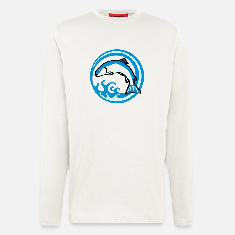 fishing_b_3c - Langarmshirt - made by SPREAD  - OFF WHITE