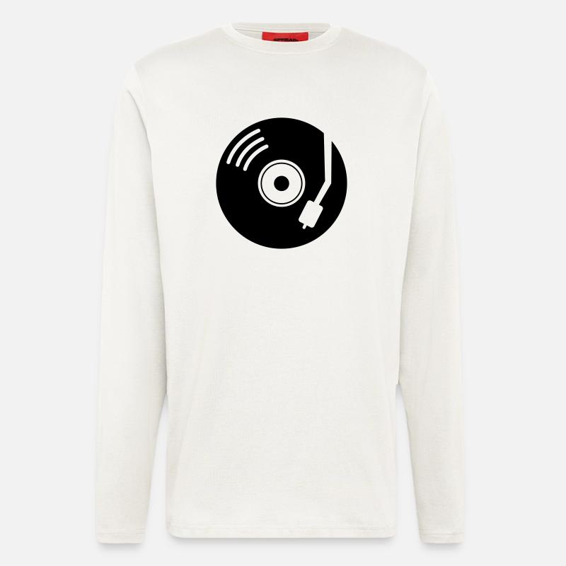 Vinyl Turntable - Langarmshirt - made by SPREAD  - OFF WHITE