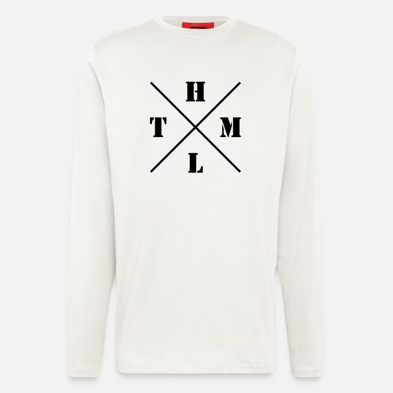 HTML Logo - Langarmshirt - made by SPREAD  - OFF WHITE
