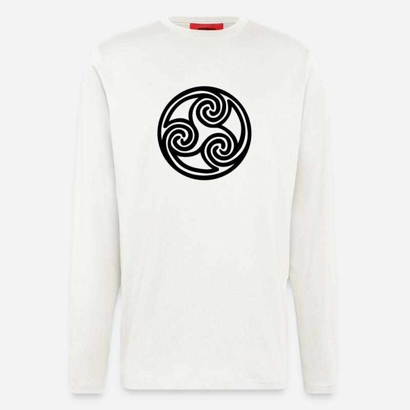 Triskele 1farbig - Langarmshirt - made by SPREAD  - OFF WHITE