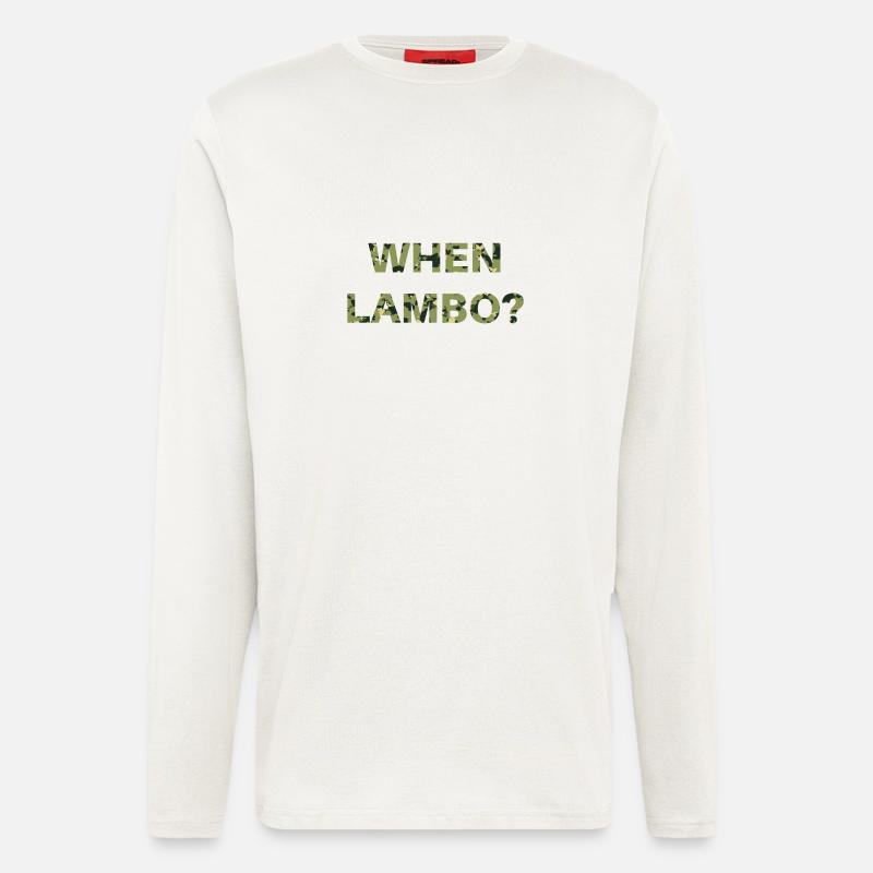 When Lambo? Camo - Langarmshirt - made by SPREAD  - OFF WHITE