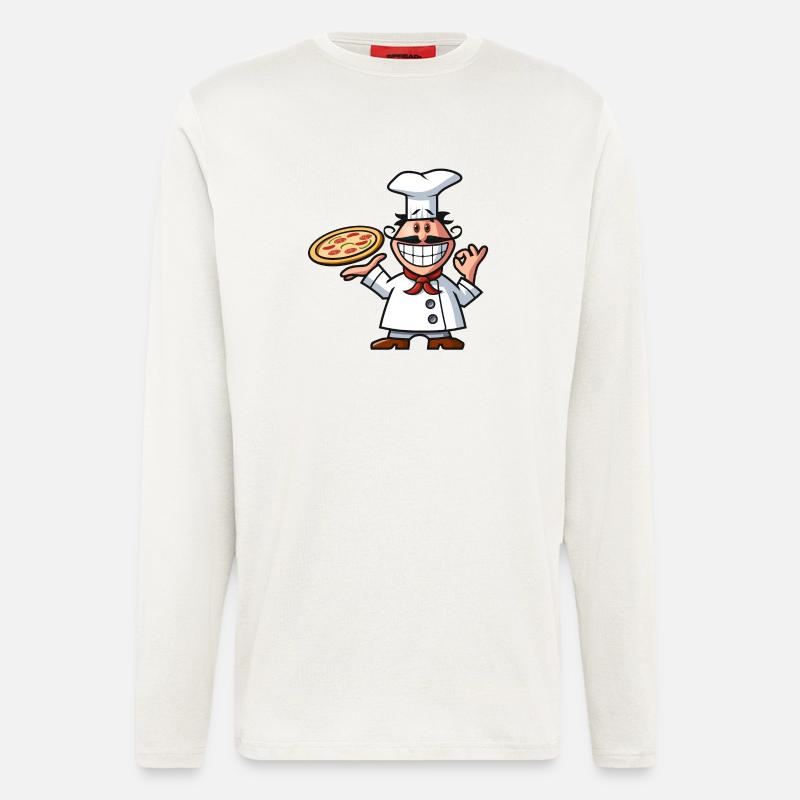 vl082b_pizzabaecker_4c - Langarmshirt - made by SPREAD - OFF WHITE