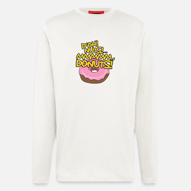 D'OH NUTS (Donuts) - Longsleeve - made by SPREAD  - OFF WHITE