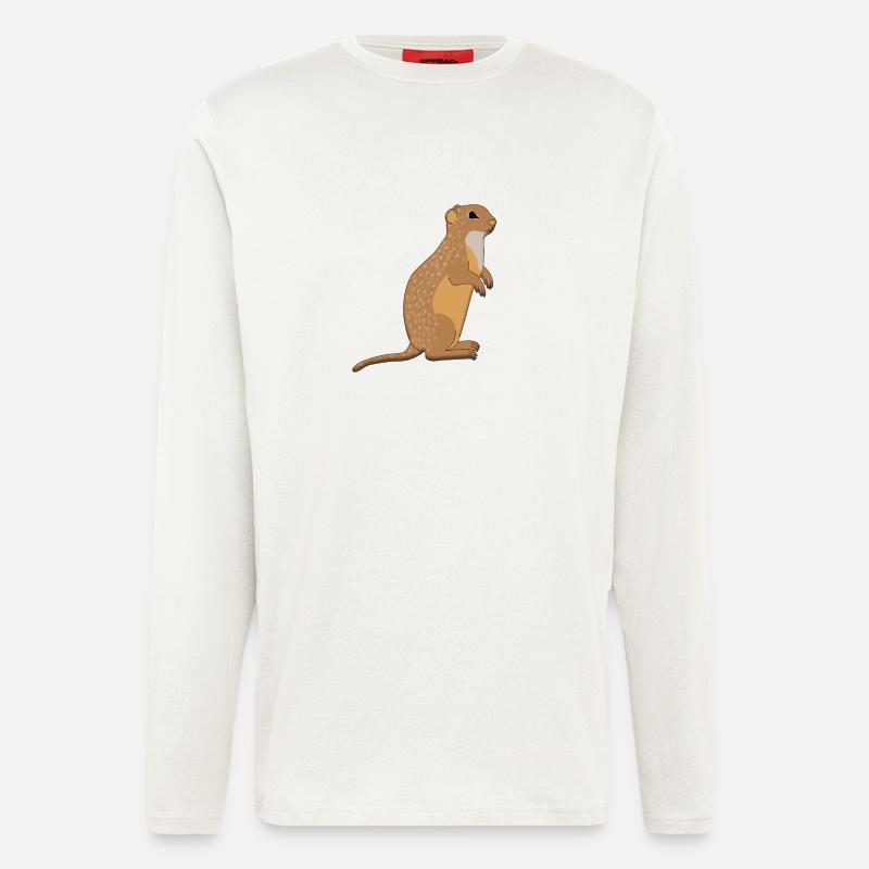 Ziesel steht - Langarmshirt - made by SPREAD  - OFF WHITE