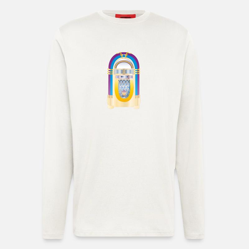 retro jukebox - Langarmshirt - made by SPREAD  - OFF WHITE