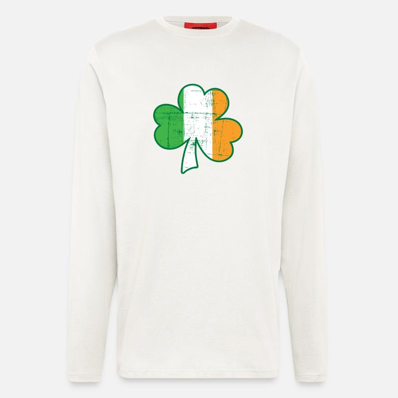 Irish flag de - Langarmshirt - made by SPREAD  - OFF WHITE