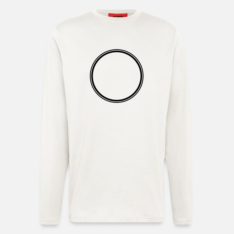 Bouton - Manches longues bio décontracté fabriqué en UE - OFF WHITE