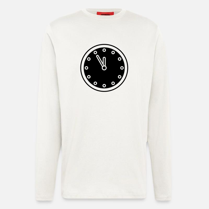 clock - Manches longues bio décontracté fabriqué en UE - OFF WHITE