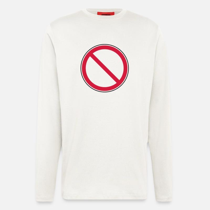prohibition_sign - Langarmshirt - made by SPREAD  - OFF WHITE