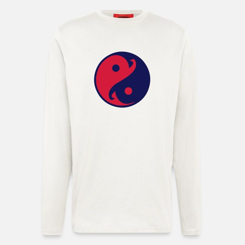 yin_yang_vec_2 de - Langarmshirt - made by SPREAD  - OFF WHITE
