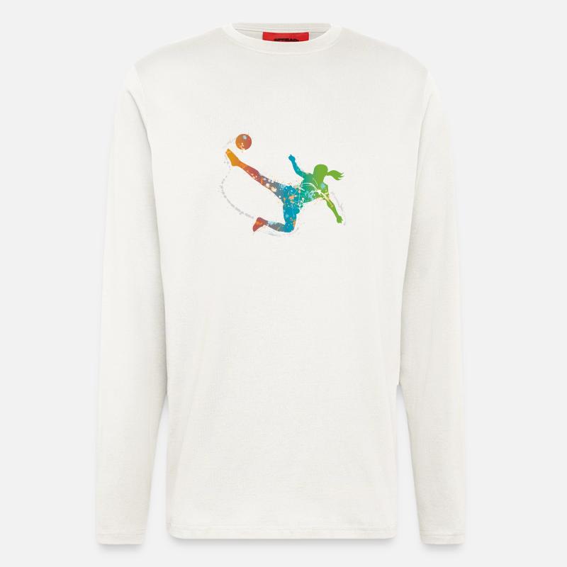 soccer female de - Langarmshirt - made by SPREAD  - OFF WHITE