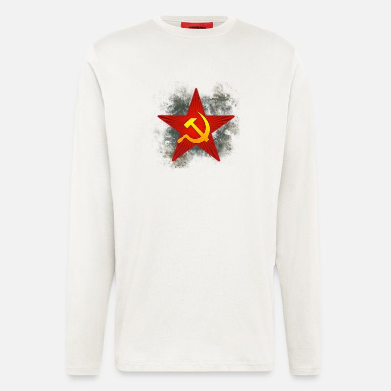 Sowjet roten Stern-Emblem - Langarmshirt - made by SPREAD  - OFF WHITE