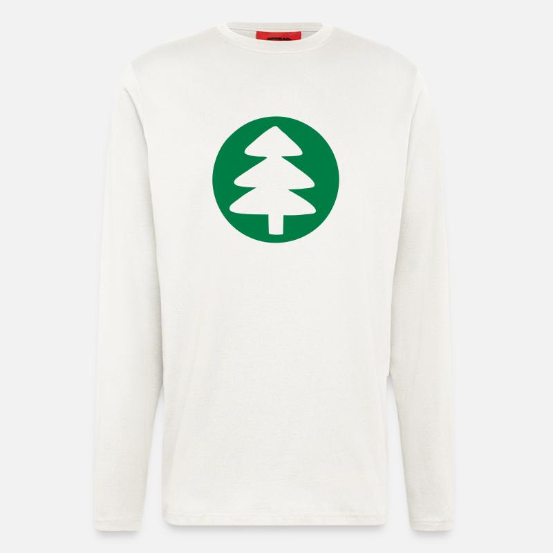 fir - christmas tree - around - Longsleeve - made by SPREAD  - OFF WHITE