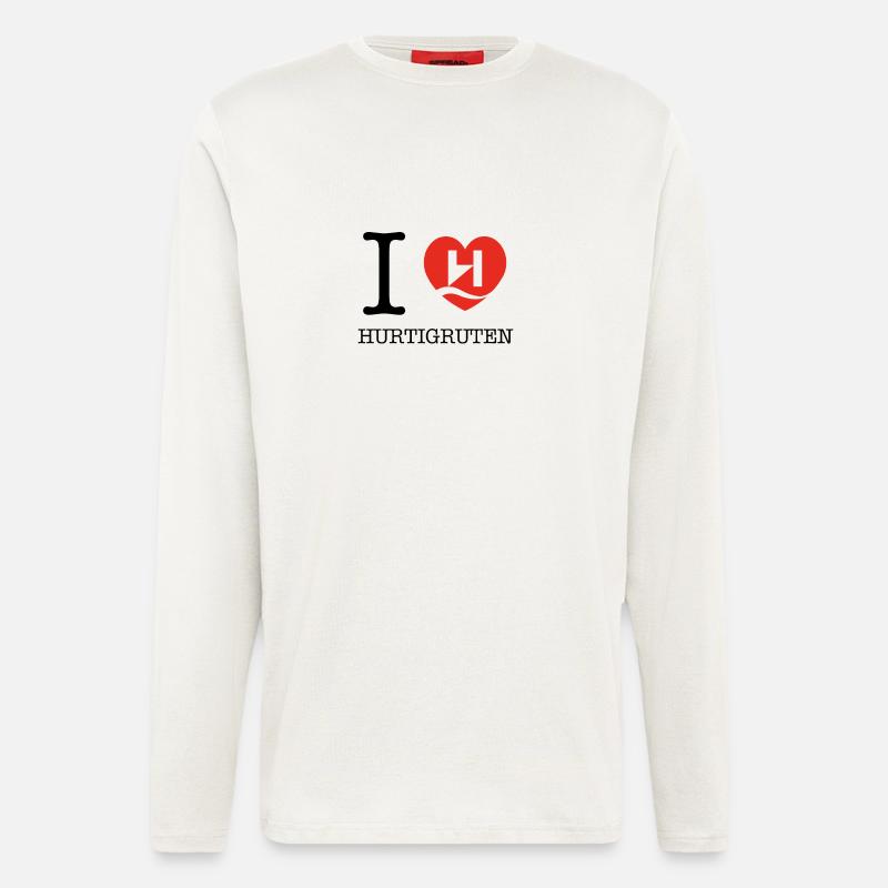 Hurtigruten Amour - Manches longues bio décontracté fabriqué en UE - OFF WHITE