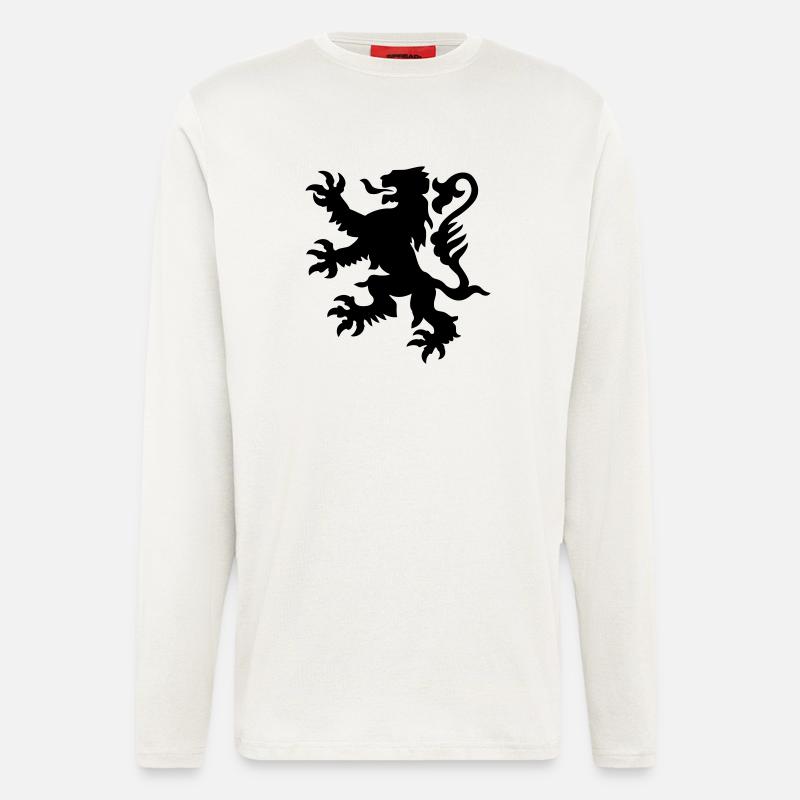 Flandern lowen - Langarmshirt - made by SPREAD  - OFF WHITE