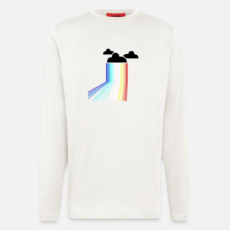 rainbow cloud - Langarmshirt - made by SPREAD  - OFF WHITE