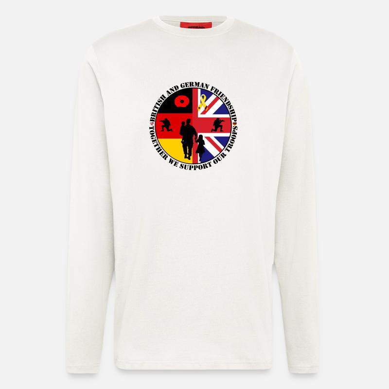 german_british_friedship - Langarmshirt - made by SPREAD  - OFF WHITE
