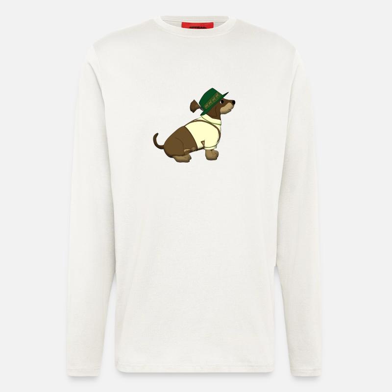 bavarian teckel sit - Longsleeve - made by SPREAD  - OFF WHITE