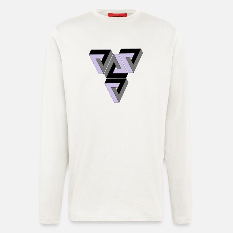 Penrose Triangle - Langarmshirt - made by SPREAD  - OFF WHITE