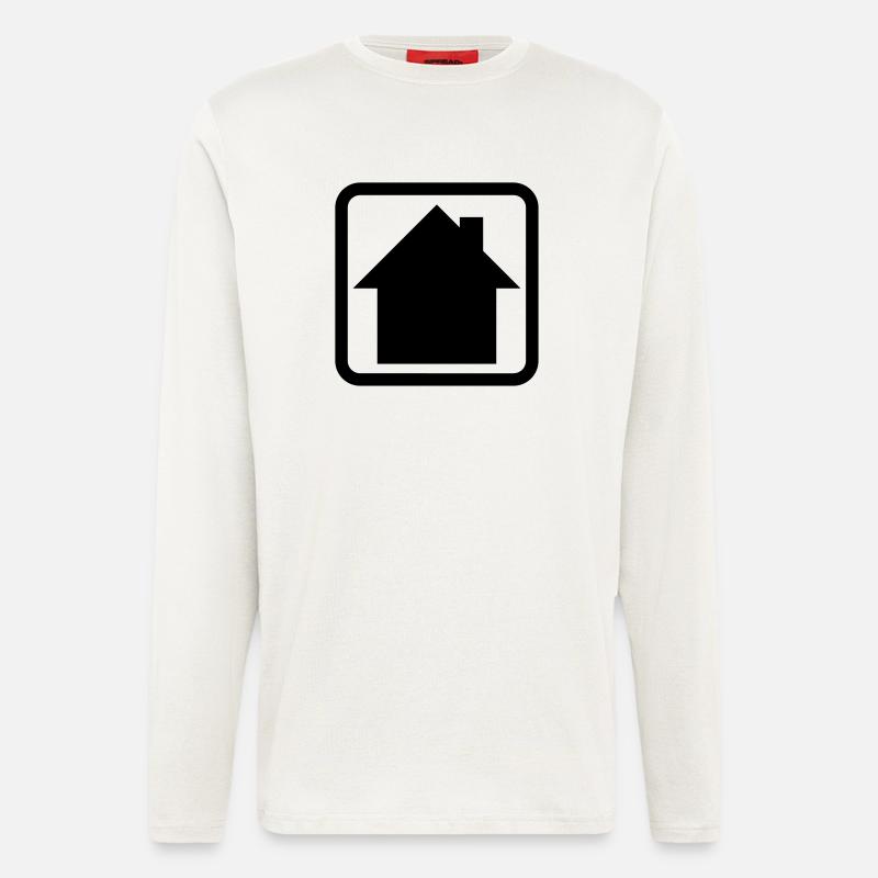 Home button logo icon - Longsleeve - made by SPREAD  - OFF WHITE