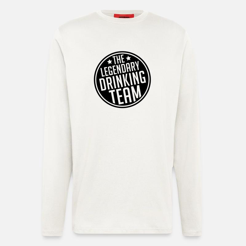 legendary_drinking_team_vy1 - Langarmshirt - made by SPREAD  - OFF WHITE