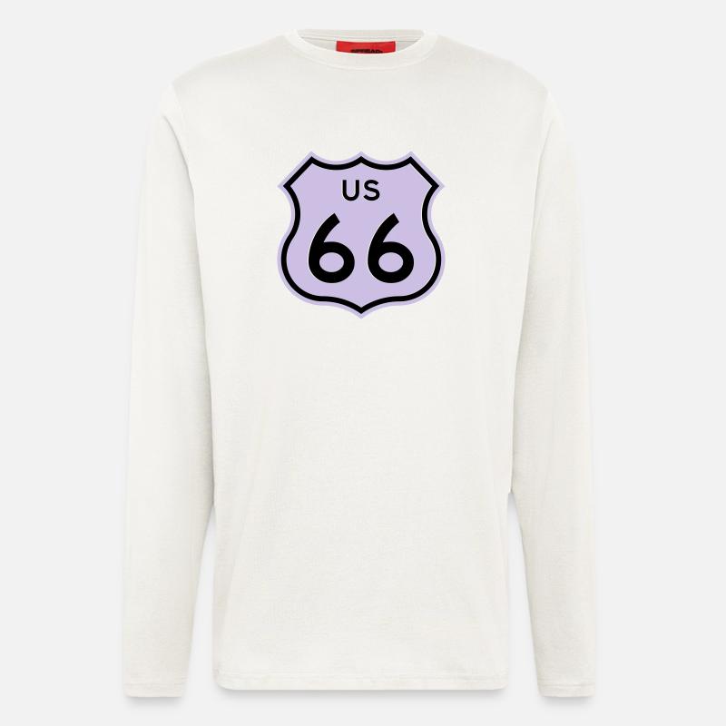 Route 66 - Longsleeve - made by SPREAD  - OFF WHITE