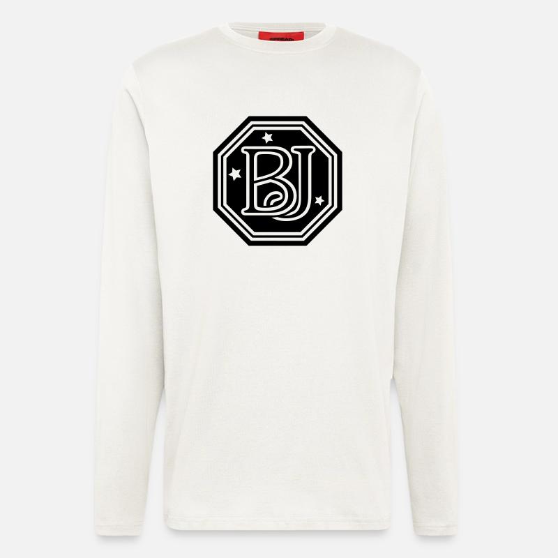 BJ monogram initial letters - Longsleeve - made by SPREAD  - OFF WHITE