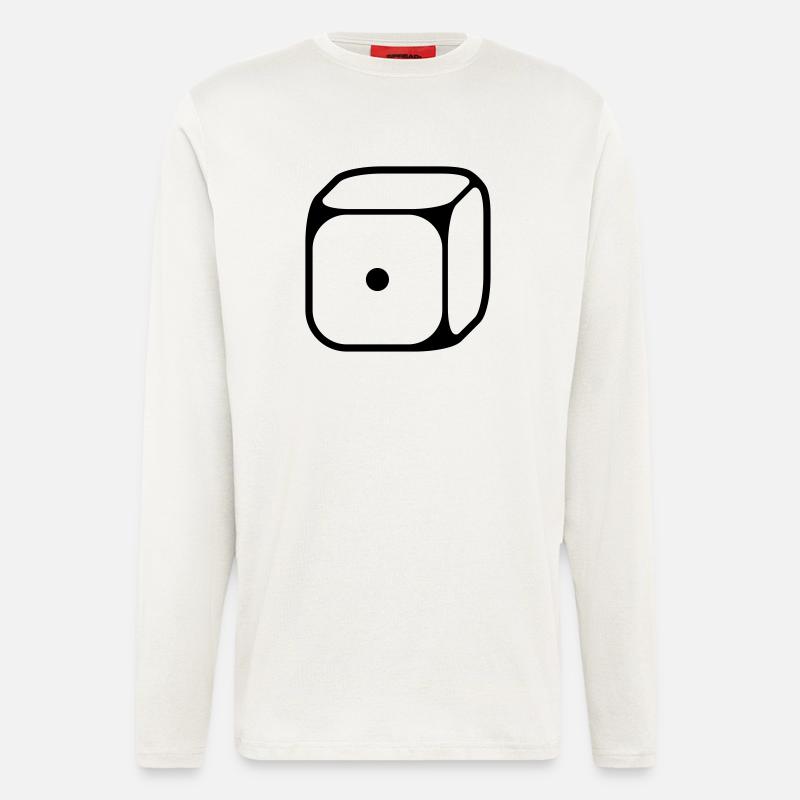 1 cubes (un / 1C) - Manches longues bio décontracté fabriqué en UE - OFF WHITE