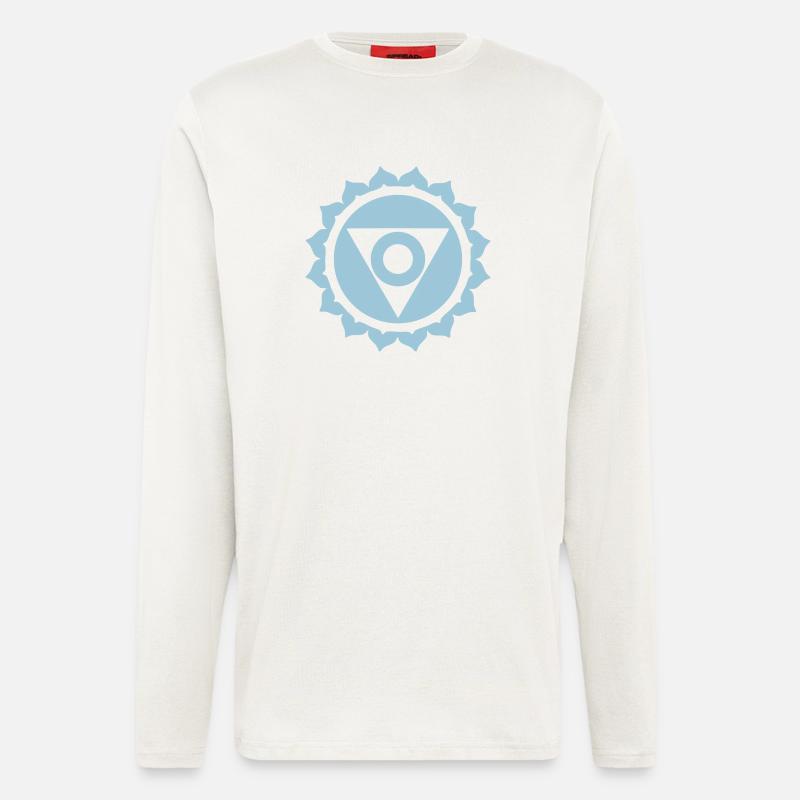 Chakra Vishuddha / throat chakra - Longsleeve - made by SPREAD - OFF WHITE