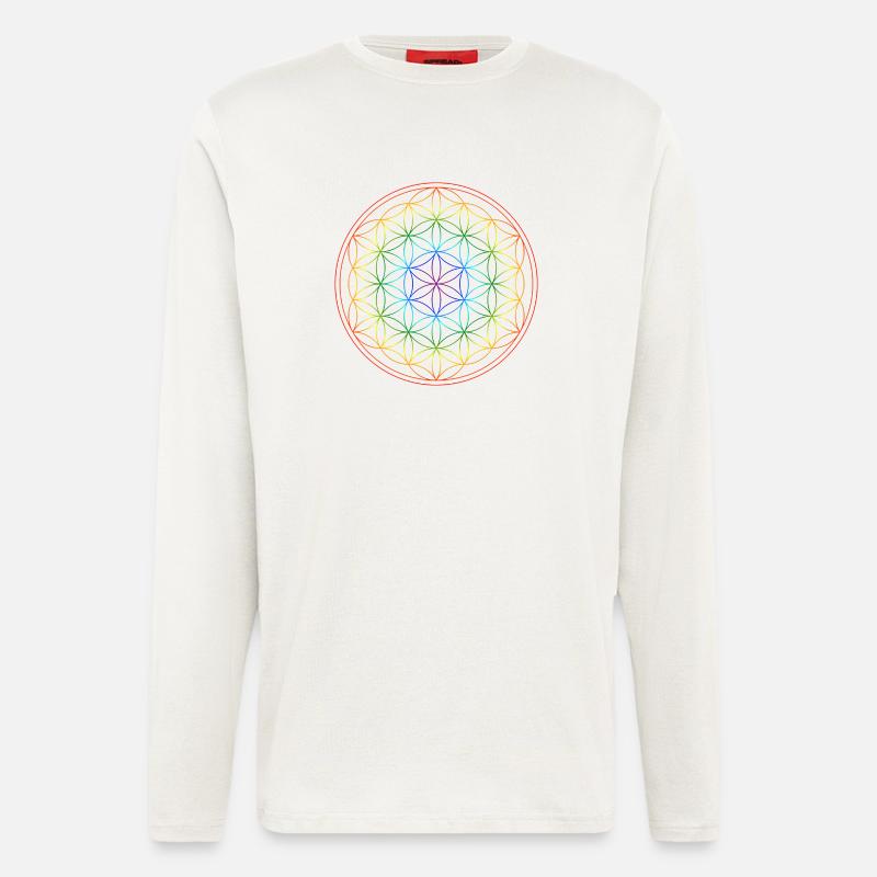 Blume des Lebens - Langarmshirt - made by SPREAD  - OFF WHITE