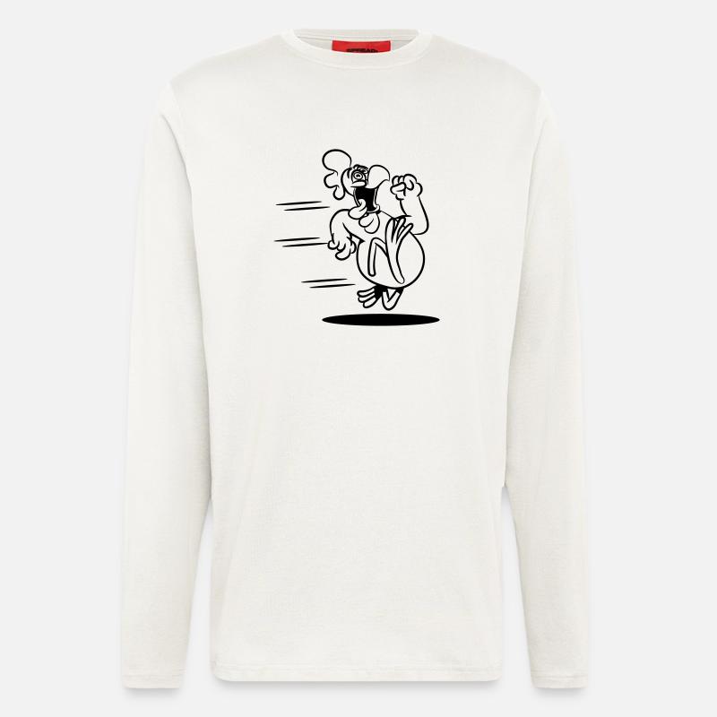 Chicken run funny - Longsleeve - made by SPREAD  - OFF WHITE