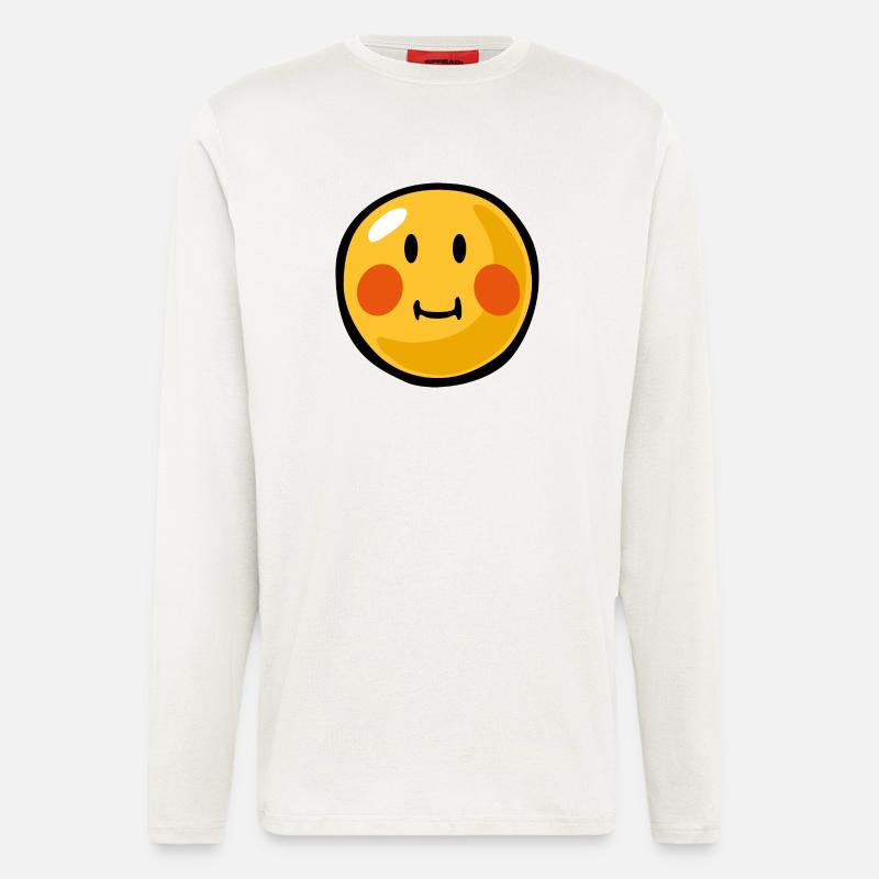 Smiley blushed - Longsleeve - made by SPREAD  - OFF WHITE