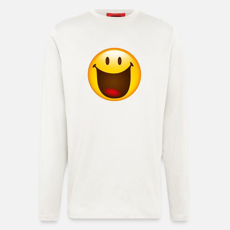 Smiley Happy - Langarmshirt - made by SPREAD  - OFF WHITE