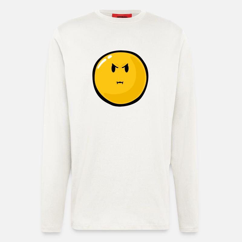 Smiley Anger Bitter - Langarmshirt - made by SPREAD  - OFF WHITE