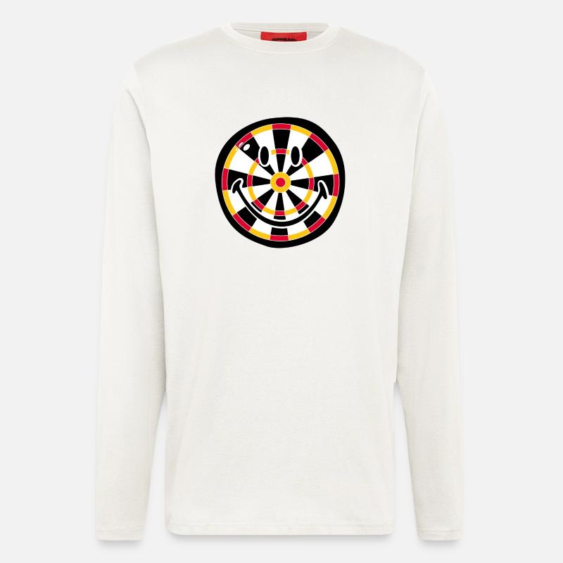 Smiley Dart Board - Langarmshirt - made by SPREAD  - OFF WHITE