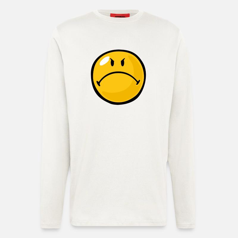 Smiley Anger Riled - Longsleeve - made by SPREAD  - OFF WHITE