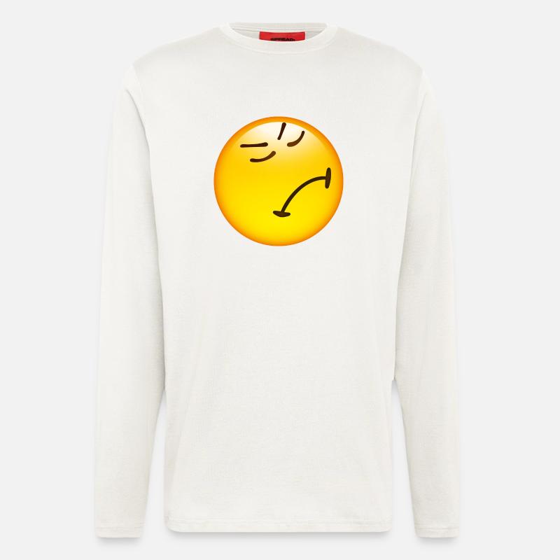 Smiley Miffed - Langarmshirt - made by SPREAD  - OFF WHITE