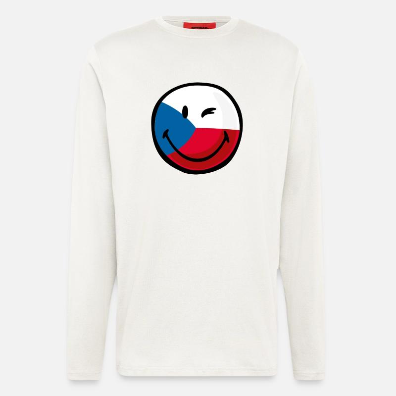 Smiley Czech Republic - Langarmshirt - made by SPREAD  - OFF WHITE