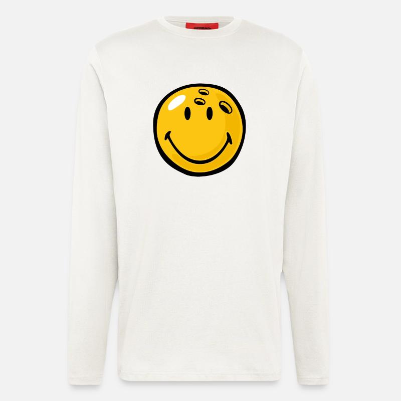 Smiley Bowling - Longsleeve - made by SPREAD  - OFF WHITE