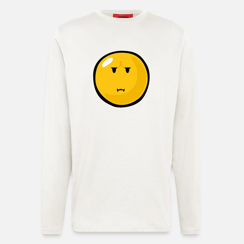Smiley Dislike - Langarmshirt - made by SPREAD  - OFF WHITE