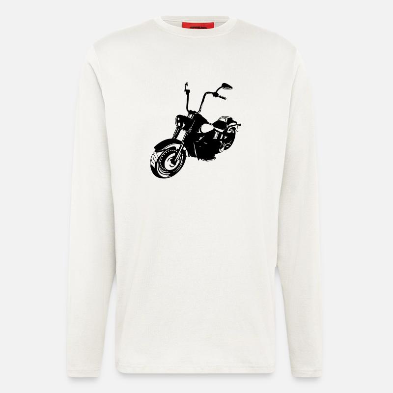 motorrad_01 - Langarmshirt - made by SPREAD  - OFF WHITE