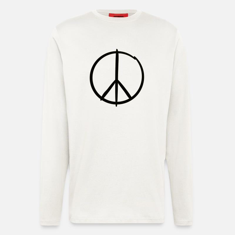 Peacezeichen - Langarmshirt - made by SPREAD  - OFF WHITE