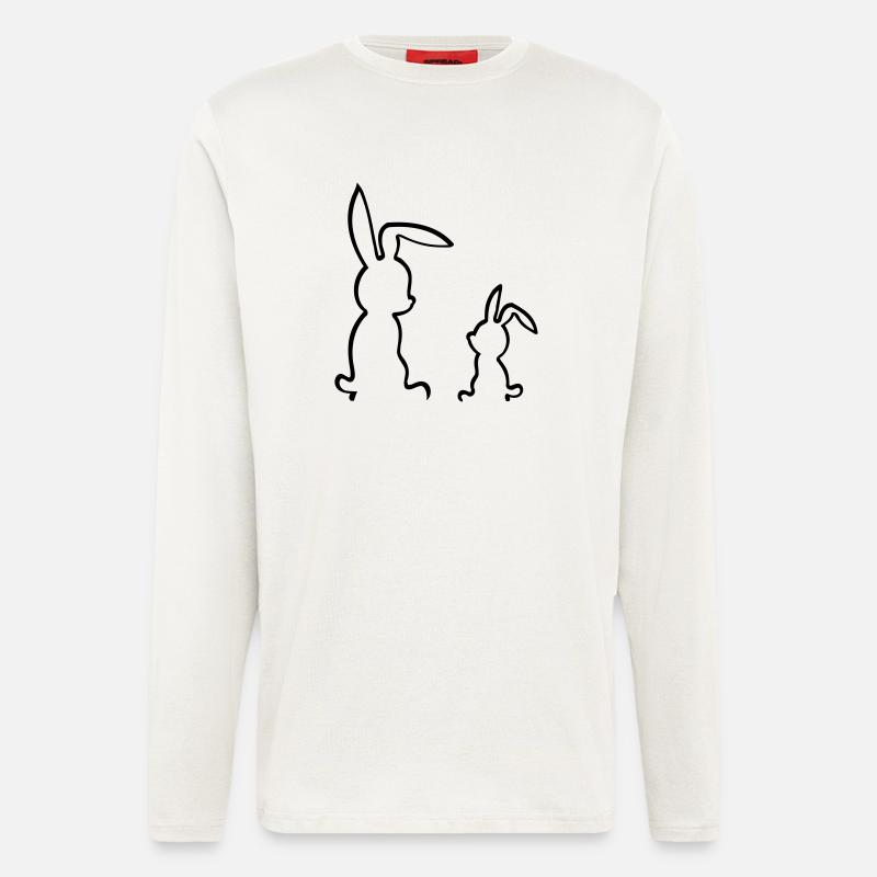 Osten - Zwei Hasen - Langarmshirt - made by SPREAD  - OFF WHITE